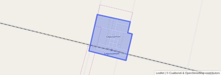Mapa de ubicacion de Leguizamón.