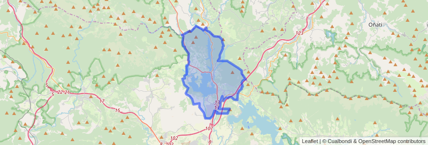 Mapa de ubicacion de Legutio.