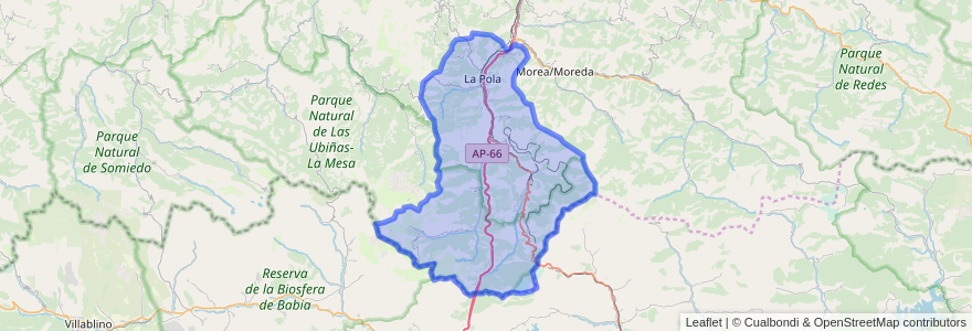 Mapa de ubicacion de Lena.