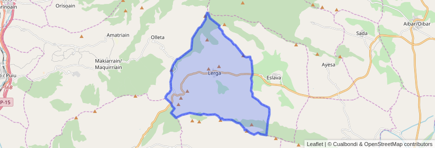 Mapa de ubicacion de Lerga.