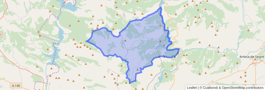 Mapa de ubicacion de les Avellanes i Santa Linya.