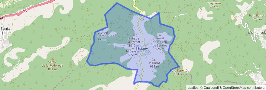 Mapa de ubicacion de l'Estany.