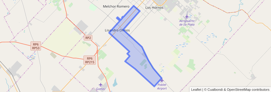 Mapa de ubicacion de Lisandro Olmos.