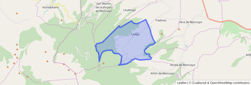 Mapa de ubicacion de Litago.