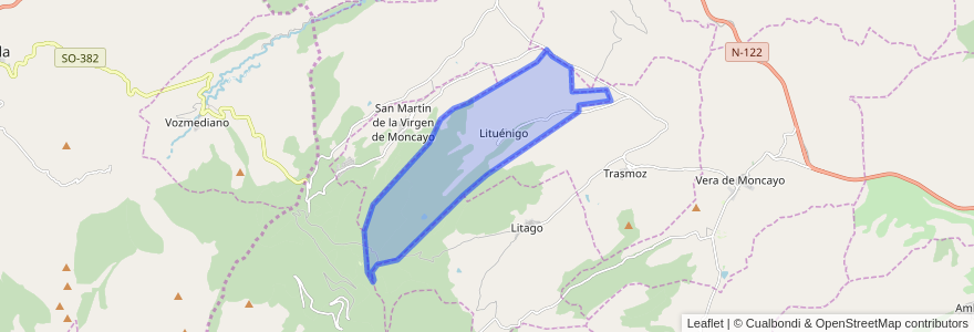 Mapa de ubicacion de Lituénigo.