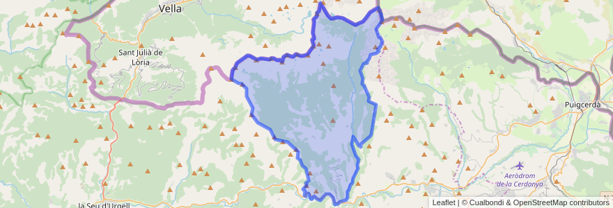 Mapa de ubicacion de Lles de Cerdanya.