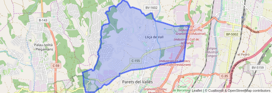 Mapa de ubicacion de Lliçà de Vall.