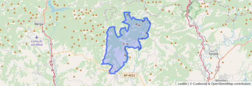 Mapa de ubicacion de Lluçà.