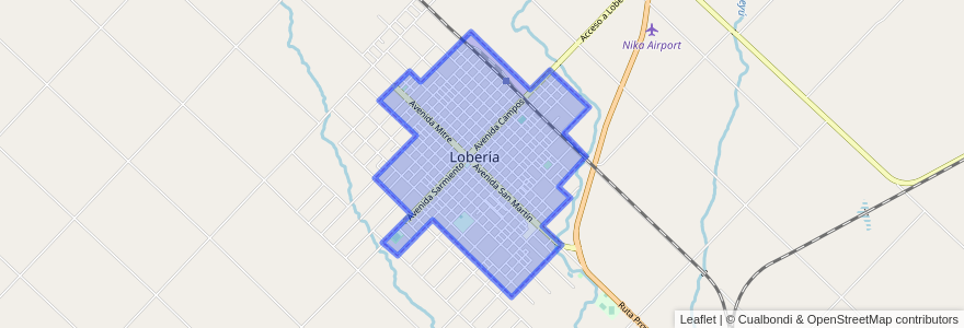 Mapa de ubicacion de Lobería.