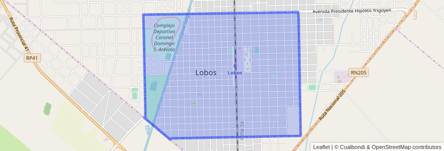 Mapa de ubicacion de Lobos.