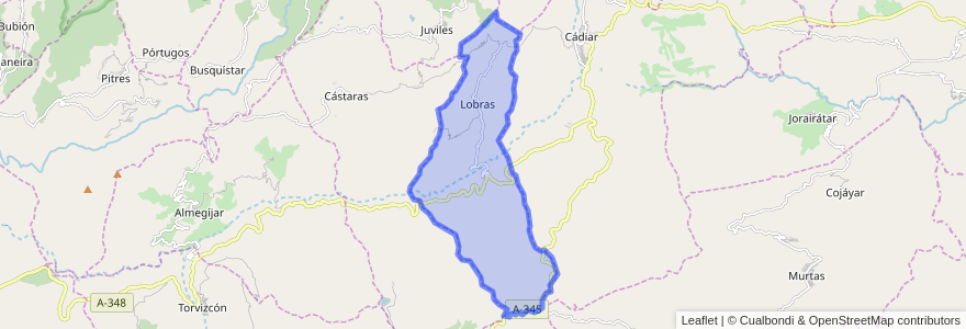 Mapa de ubicacion de Lobras.