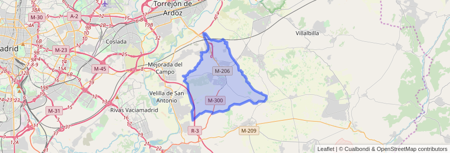 Mapa de ubicacion de Loeches.