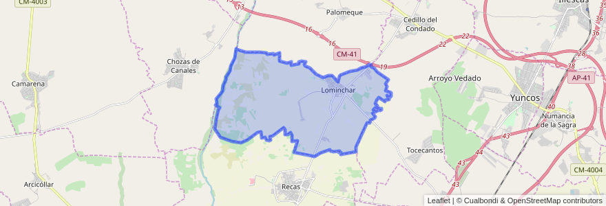 Mapa de ubicacion de Lominchar.