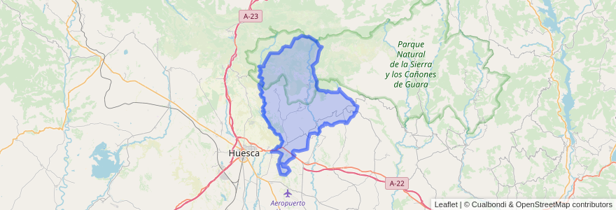 Mapa de ubicacion de Loporzano.