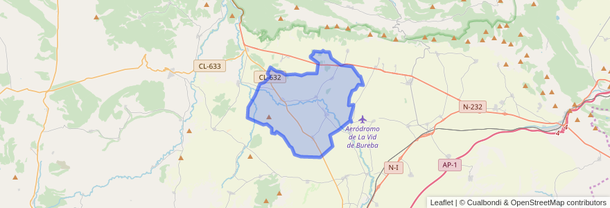 Mapa de ubicacion de Los Barrios de Bureba.