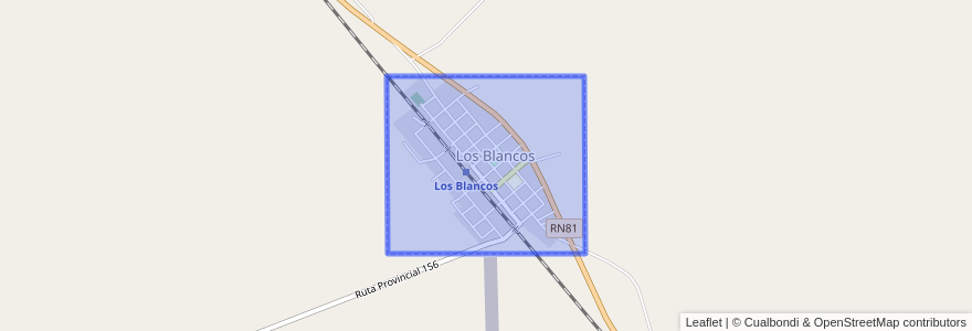 Mapa de ubicacion de Los Blancos.
