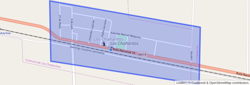 Mapa de ubicacion de Los Chañaritos.