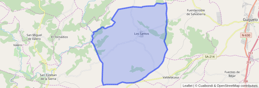 Mapa de ubicacion de Los Santos.