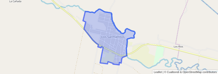 Mapa de ubicacion de Los Sarmiento.