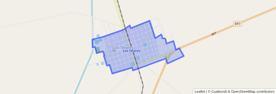 Mapa de ubicacion de Los Telares.