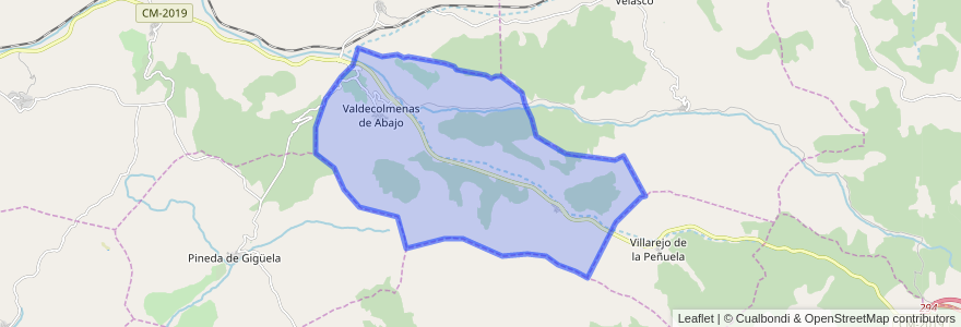 Mapa de ubicacion de Los Valdecolmenas.