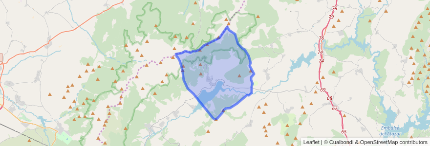 Mapa de ubicacion de Lozoya.