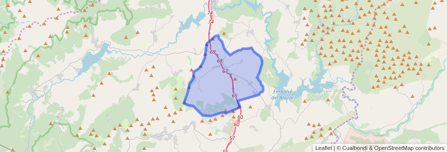 Mapa de ubicacion de Lozoyuela-Navas-Sieteiglesias.