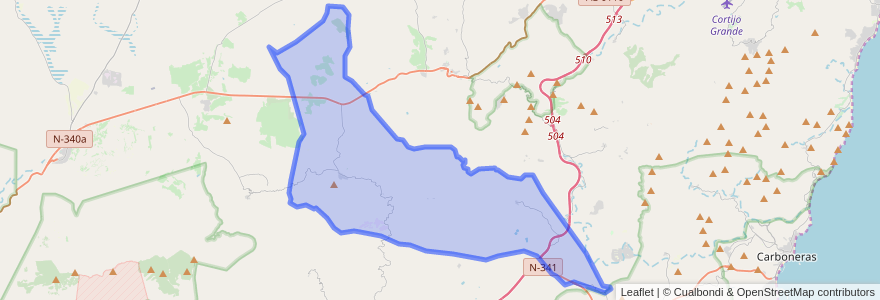 Mapa de ubicacion de Lucainena de las Torres.