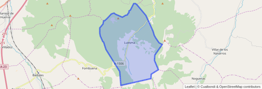 Mapa de ubicacion de Luesma.