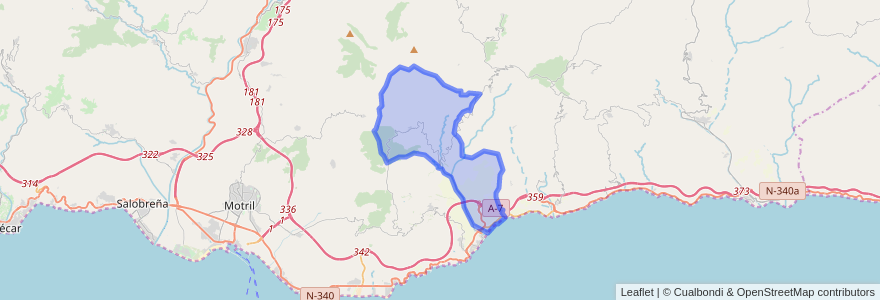 Mapa de ubicacion de Lújar.