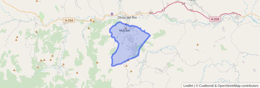 Mapa de ubicacion de Macael.