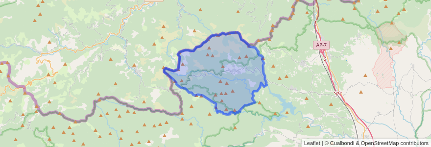 Mapa de ubicacion de Maçanet de Cabrenys.