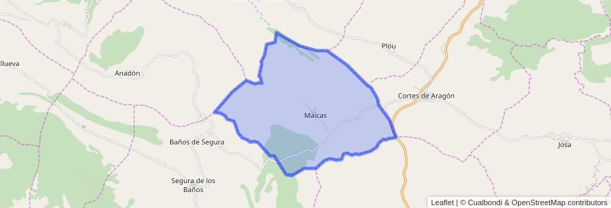 Mapa de ubicacion de Maicas.