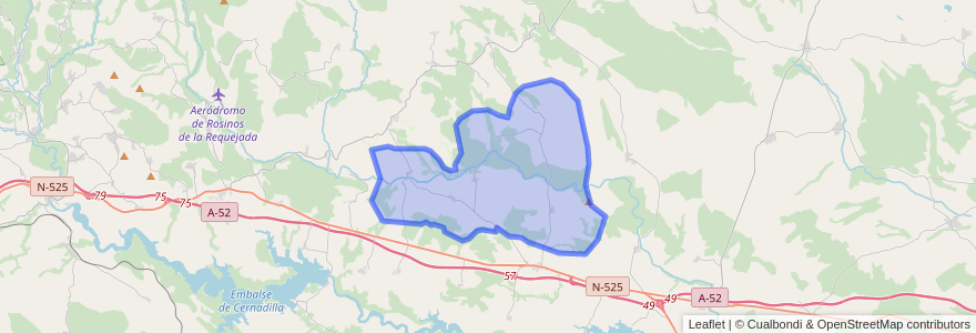 Mapa de ubicacion de Manzanal de los Infantes.