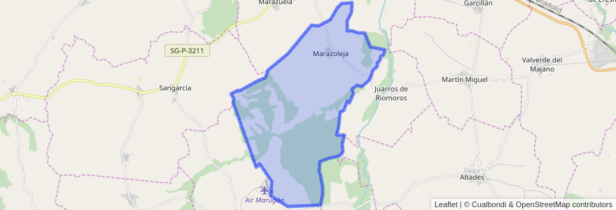 Mapa de ubicacion de Marazoleja.