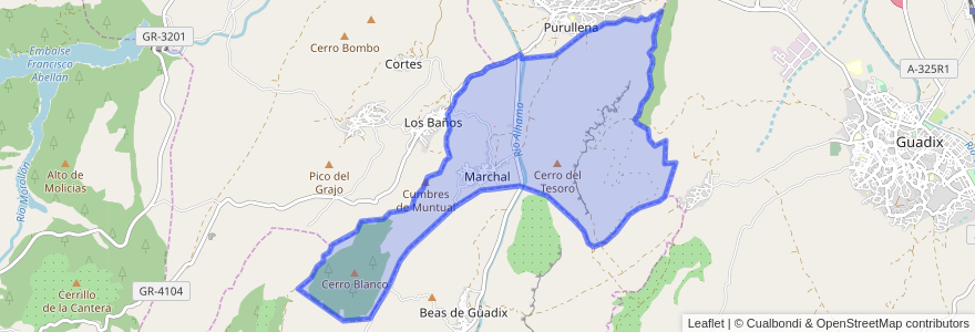 Mapa de ubicacion de Marchal.