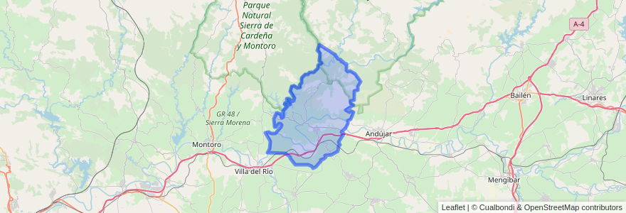 Mapa de ubicacion de Marmolejo.