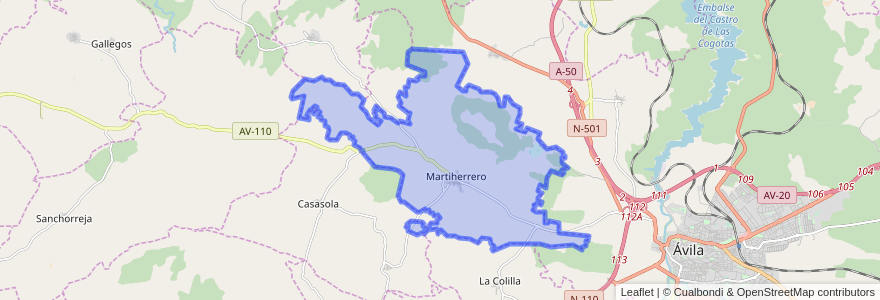 Mapa de ubicacion de Martiherrero.