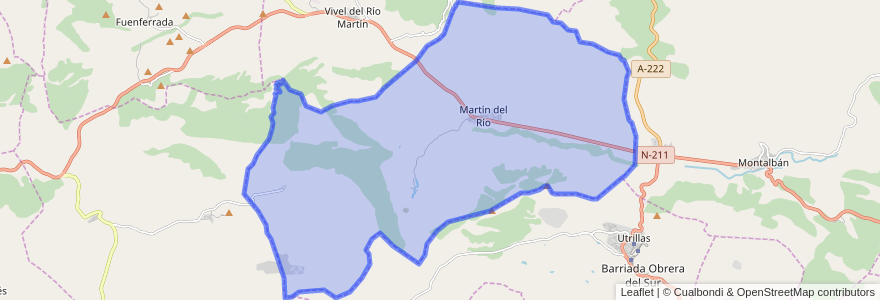 Mapa de ubicacion de Martín del Río.