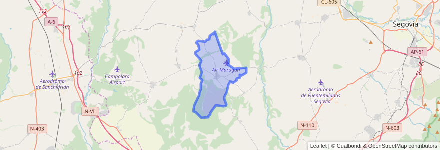 Mapa de ubicacion de Marugán.