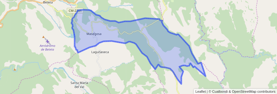 Mapa de ubicacion de Masegosa.