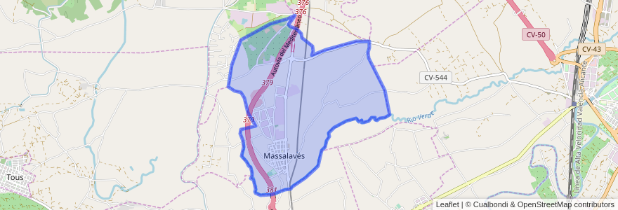 Mapa de ubicacion de Massalavés.