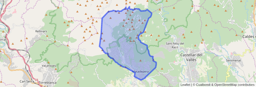 Mapa de ubicacion de Matadepera.