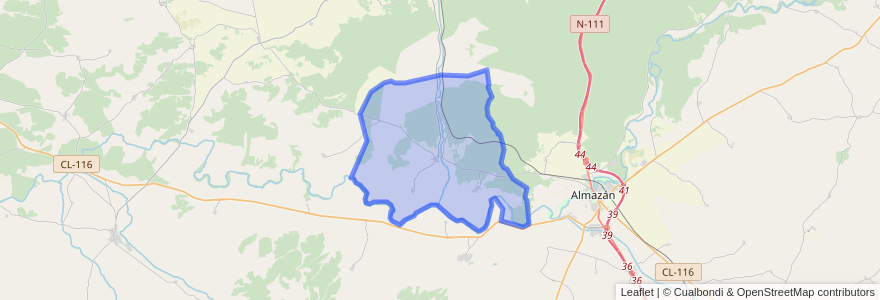 Mapa de ubicacion de Matamala de Almazán.