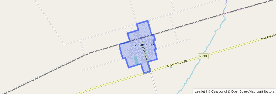 Mapa de ubicacion de Máximo Paz.