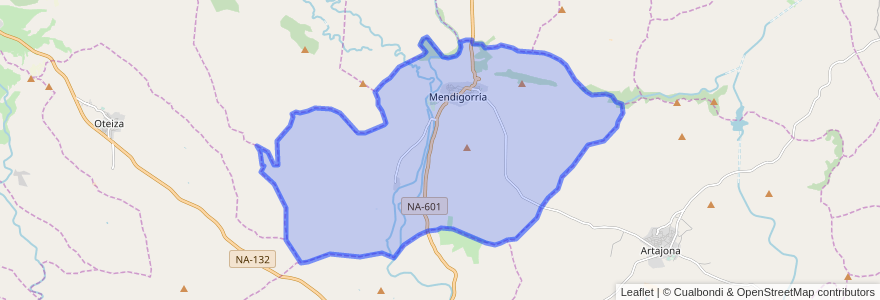 Mapa de ubicacion de Mendigorria.