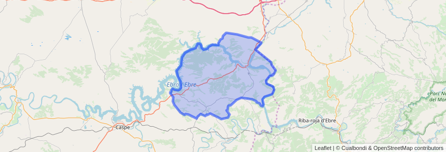 Mapa de ubicacion de Mequinenza / Mequinensa.