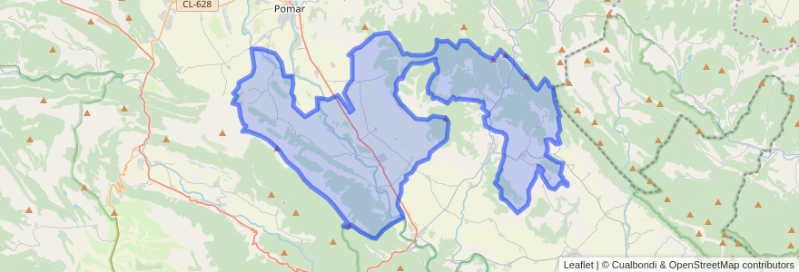 Mapa de ubicacion de Merindad de Cuesta-Urria.