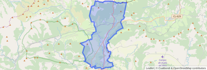 Mapa de ubicacion de Merindad de Montija.