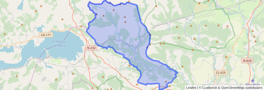 Mapa de ubicacion de Merindad de Valdeporres.